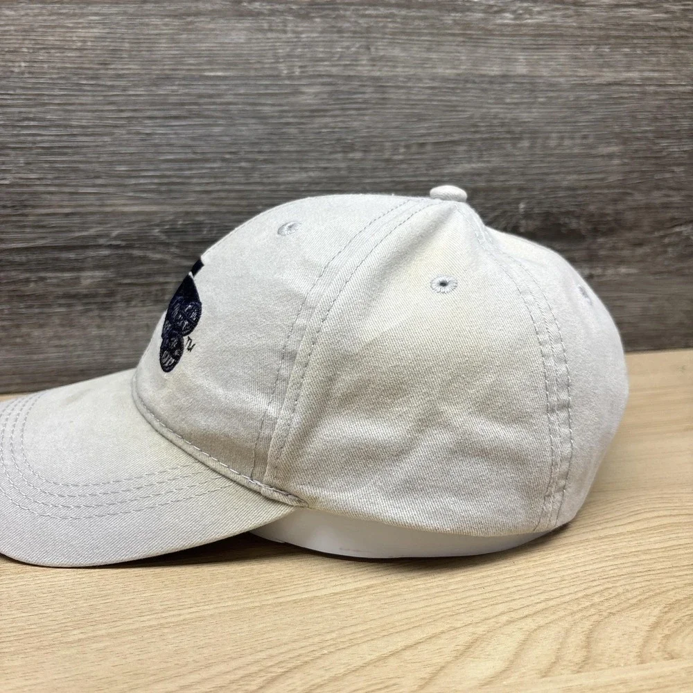 MET Logo Vantage‎ Hat Cap Strap Back Mens One Size Beige Twill Baseball